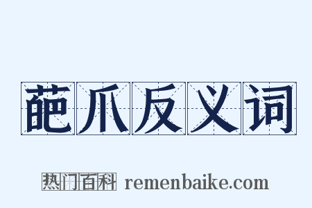 葩爪反义词是什么意思的图片